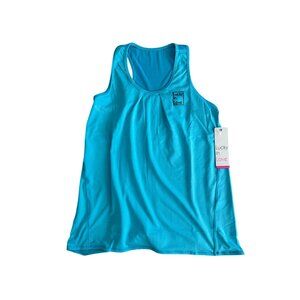 LUCKY IN LOVE Light Blue Racerback Tank Top Size M NEW New with tags